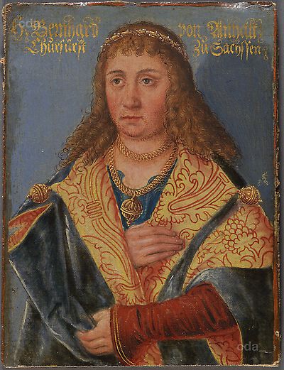 Bernhard of  Anhalt, Duke of Saxony, son of  Albrecht the Bear, died 1212