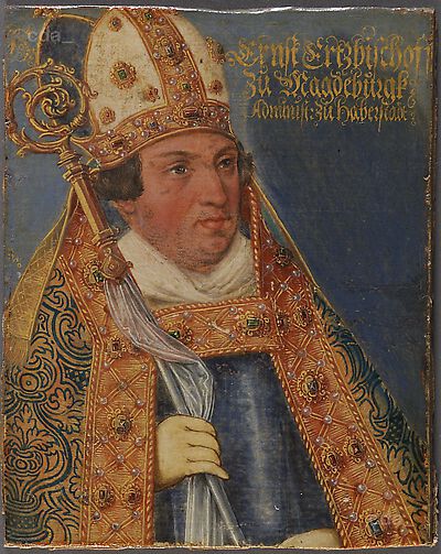 Ernst, Erzbischof v. Magdeburg u. Administrator z. Halberstadt, Sohn d. Herzogs Ernst, gestorben 1513