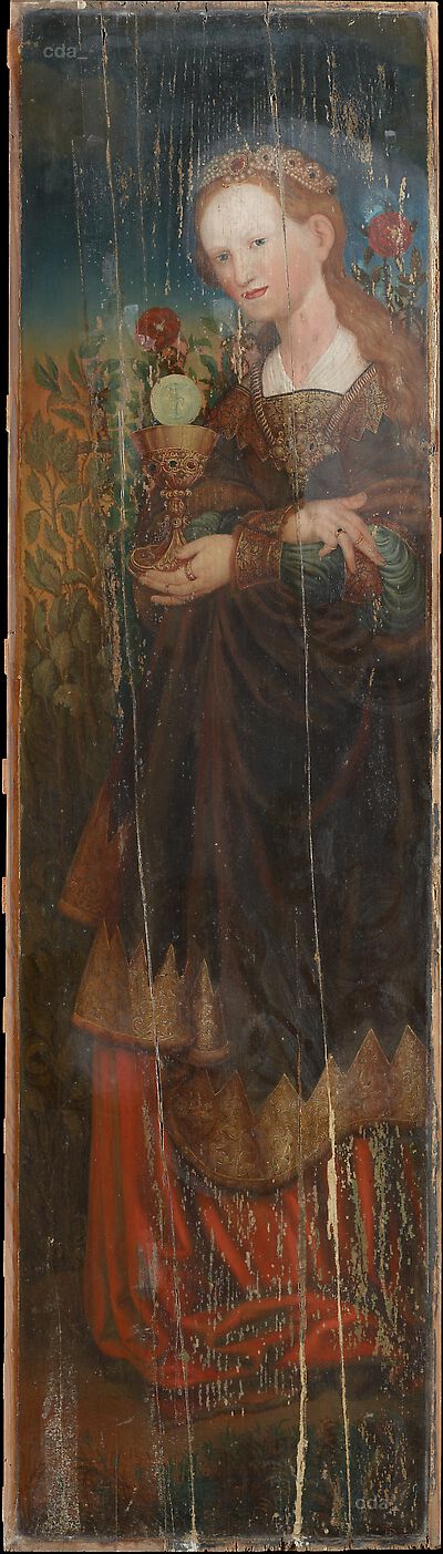 St Barbara [right wing of an altar]