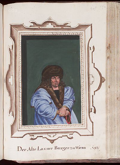 Portrait of Leonhard Lackner (?) [from Hieronymus Beck's portrait book, fol 481]