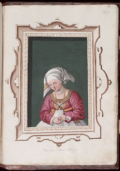 Bildnis der Magdalena Lackner [aus dem Porträtbuch des Hieronymus Beck, fol. 627]