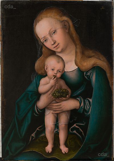 Maria mit Kind und Trauben