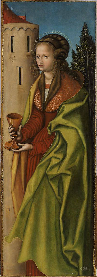 Altarpiece of the Virgin [right wing]: St Barbara