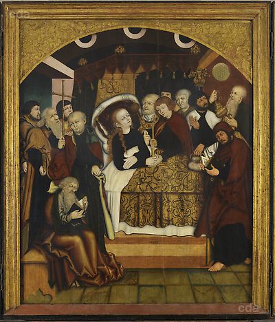 Želina Altarpiece [central panel]: Death of the Virgin