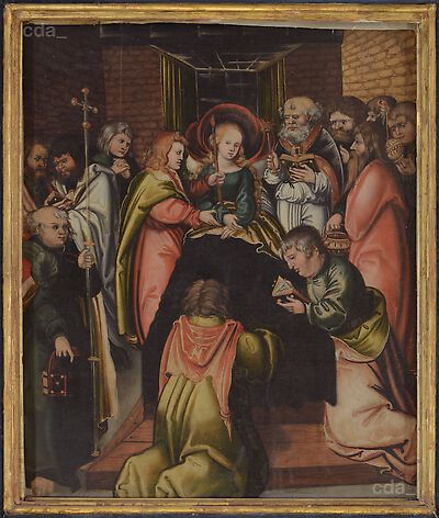Joachimstaler Retabel [Retabelauszug]: Die Tod der Maria