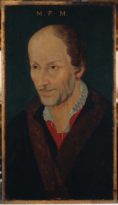 Philipp Melanchthon, bust-length, facing left