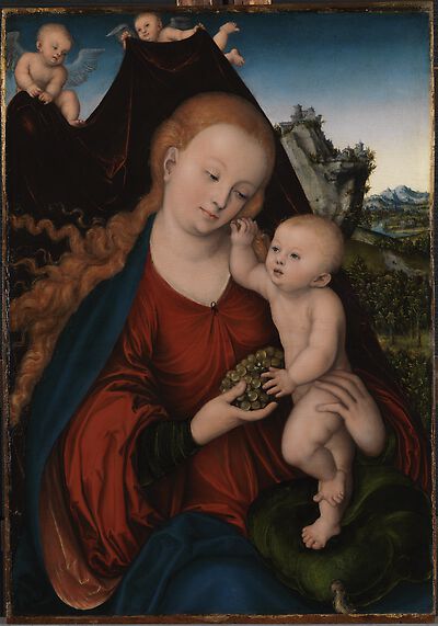 Maria mit dem Kind und der Weintraube