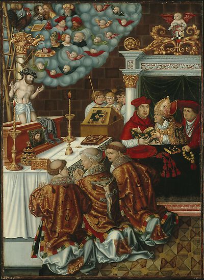 Messe des hl. Gregor mit Kardinal Albrecht von Brandenburg