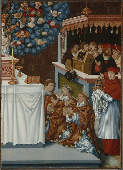 Messe des hl. Gregor mit Kardinal Albrecht von Brandenburg