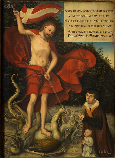 Christus als Überwinder von Tod und Teufel (Epitaph für Johannes Cellarius)