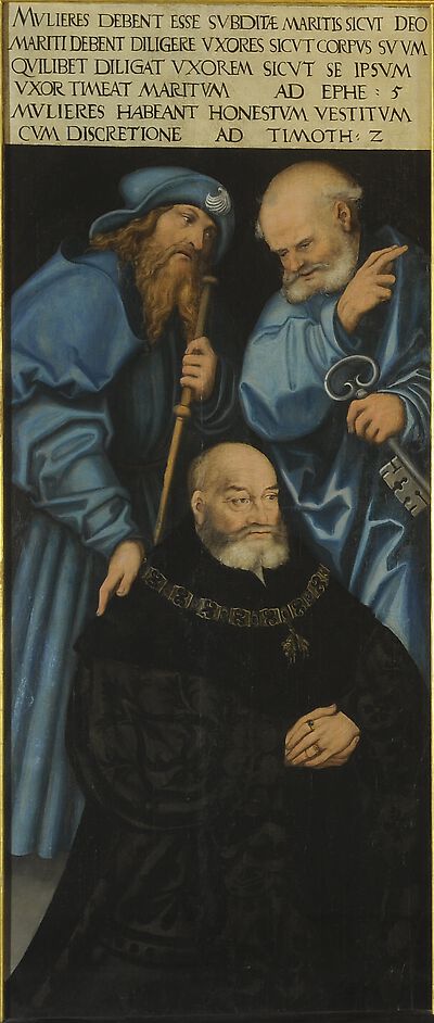 Altarpiece of George the Bearded [left wing]