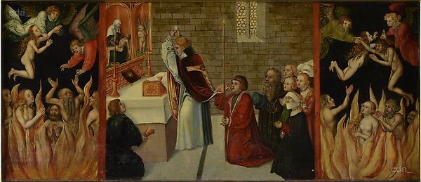 cda :: Paintings :: Altarpiece of the Laity [predella]: Holy Mass