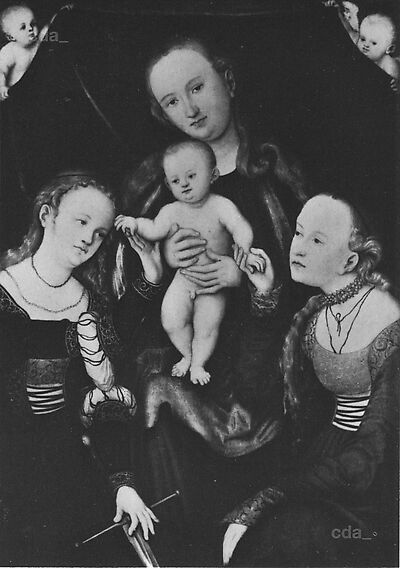 Virgin and Child with Sts Catherine and Barbara