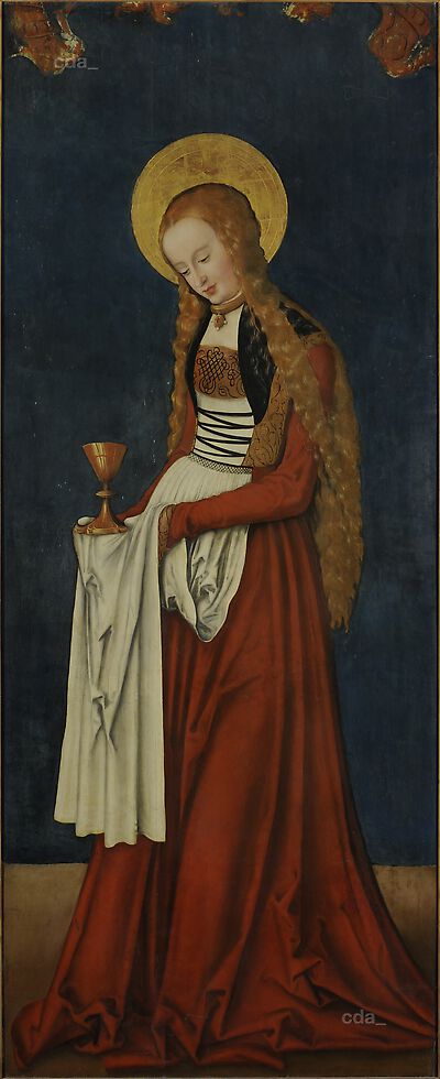 Wings from the Altarpiece for the West Chancel of Naumburg Cathedral [right wing]: St Barbara [exterior]