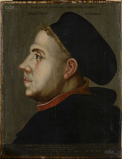 Martin Luther with a doctoral cap