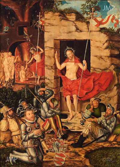 Epitaphgemälde für Nikolaus von Seidlitz: Auferstehung und Höllenfahrt Christi