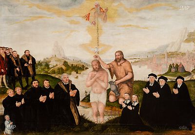 Epitaph for Johannes Bugenhagen and his Family: The Baptism of Christ