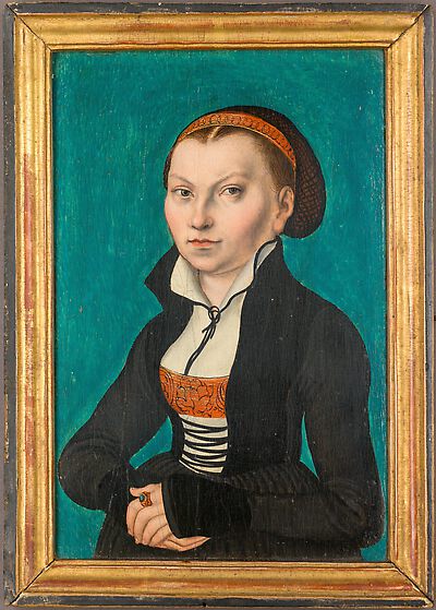 Katharina von Bora als Halbfigur nach links
