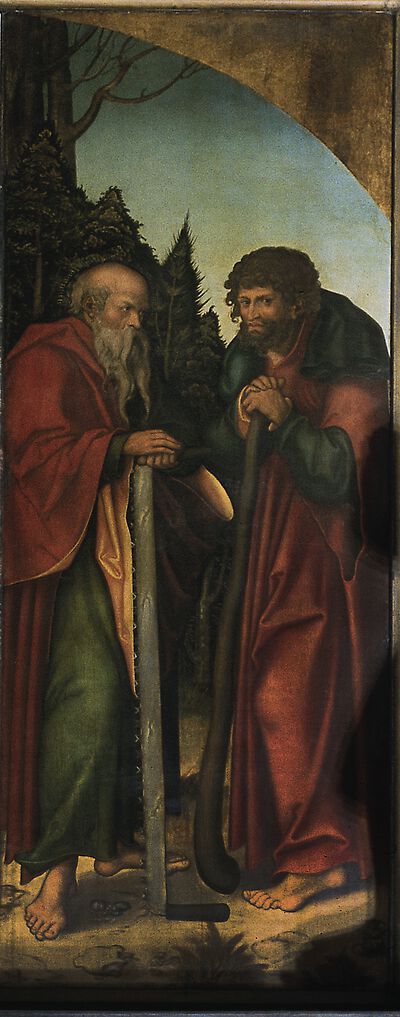 Neustädter Retabel [rechter Standflügel]: Die Aposteln Simon und Judas Thaddäus