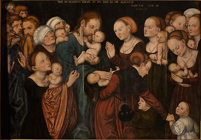 Christus segnet die Kinder (Epitaphgemälde für das Grab von Bürgermeister Johann Unruh)