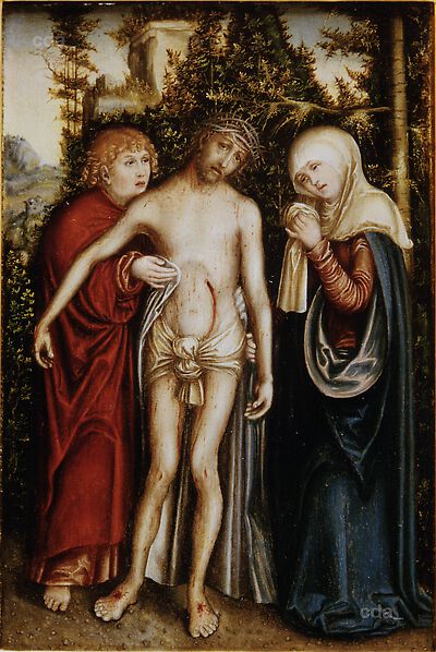 Man of Sorrows with Virgin and St John