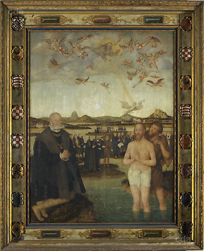 Epitaphgemälde für Wolfgang von Anhalt: Taufe Christi