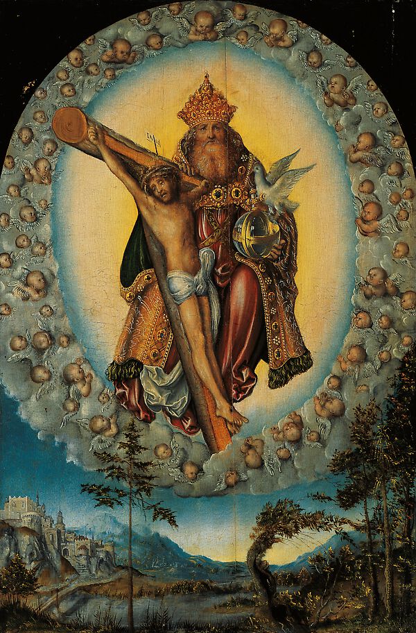 cda :: Paintings :: The Holy Trinity above a landscape and within