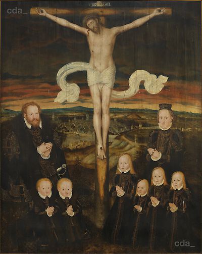 Epitah painting for Princess Agnes of Anhalt: Crucified Christ