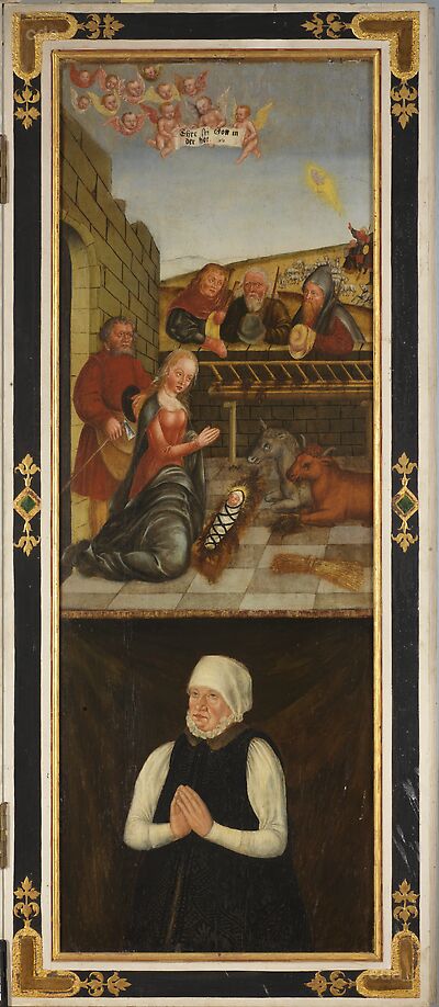 Klitten Altarpiece [right wing]: The Nativity with a Donor