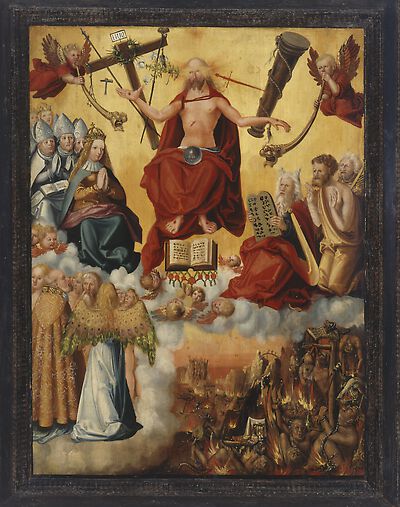 The Last Judgement [recto]; St Elisabeth and St Magdalene [verso]
