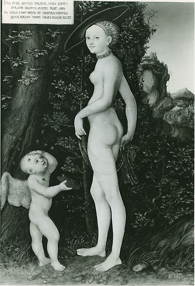Venus with Cupid stealing honey
