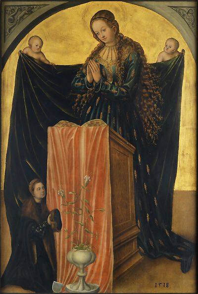 The Virgin in an 'Ährenkleid' with a donor