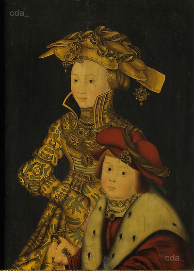 Electoress Margarete of Saxony and Prince Johann