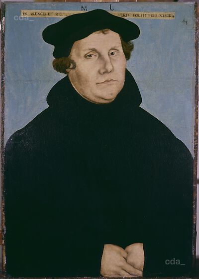 Martin Luther, half-length, facing right