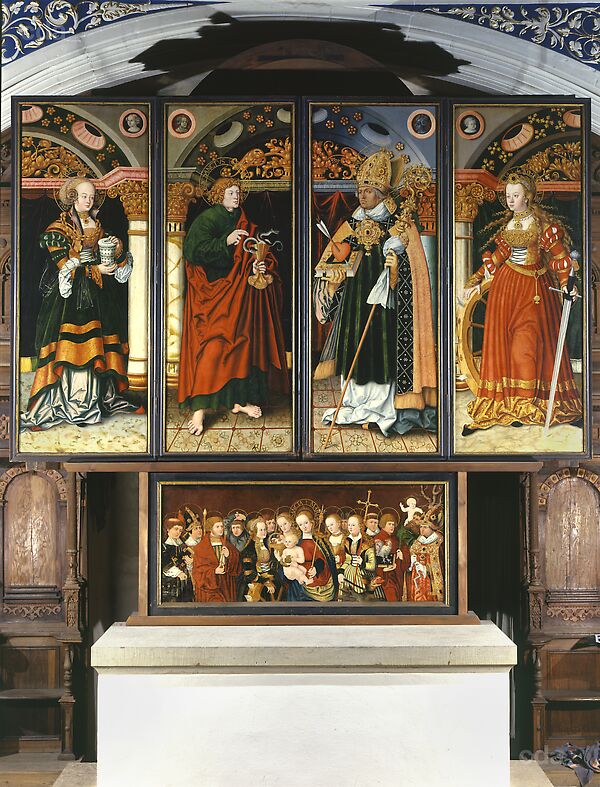 店内商品がすべてレジにて半額！！ the of Altarpiece :: Paintings :: cda Virgin movable [inner 邦楽
