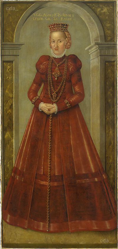 Portrait of Princess Agnes of Anhalt, née of Barby