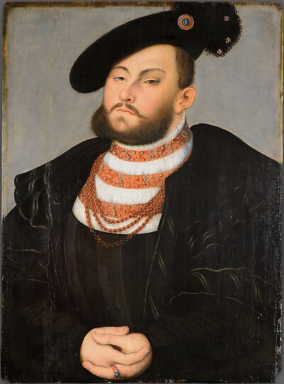 John Frederick I of Saxony, half-length, facing left