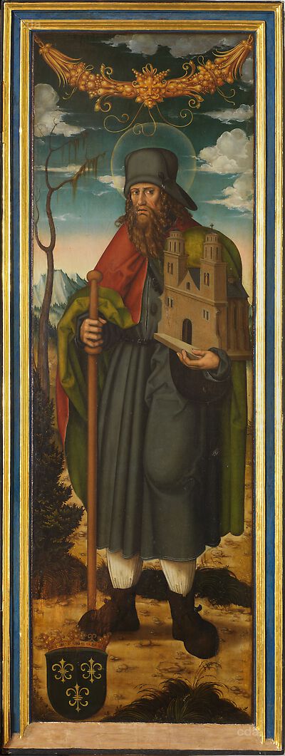 The Pflock Altarpiece [right wing]: St Sebaldus [recto], St Dorothy [verso]