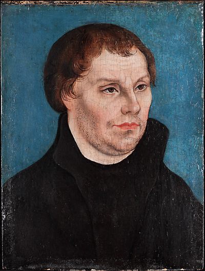 Martin Luther, bust-length, facing left