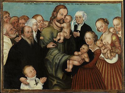 Jesus segnet die Kinder (Epitaphbild für die Familie des Theologen Dr. Caspar Cruciger)