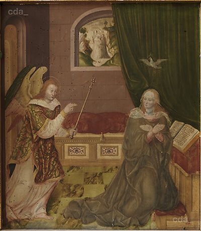 Verkündigung an Maria (Kanzelbild der Schlosskapelle Augustusburg)