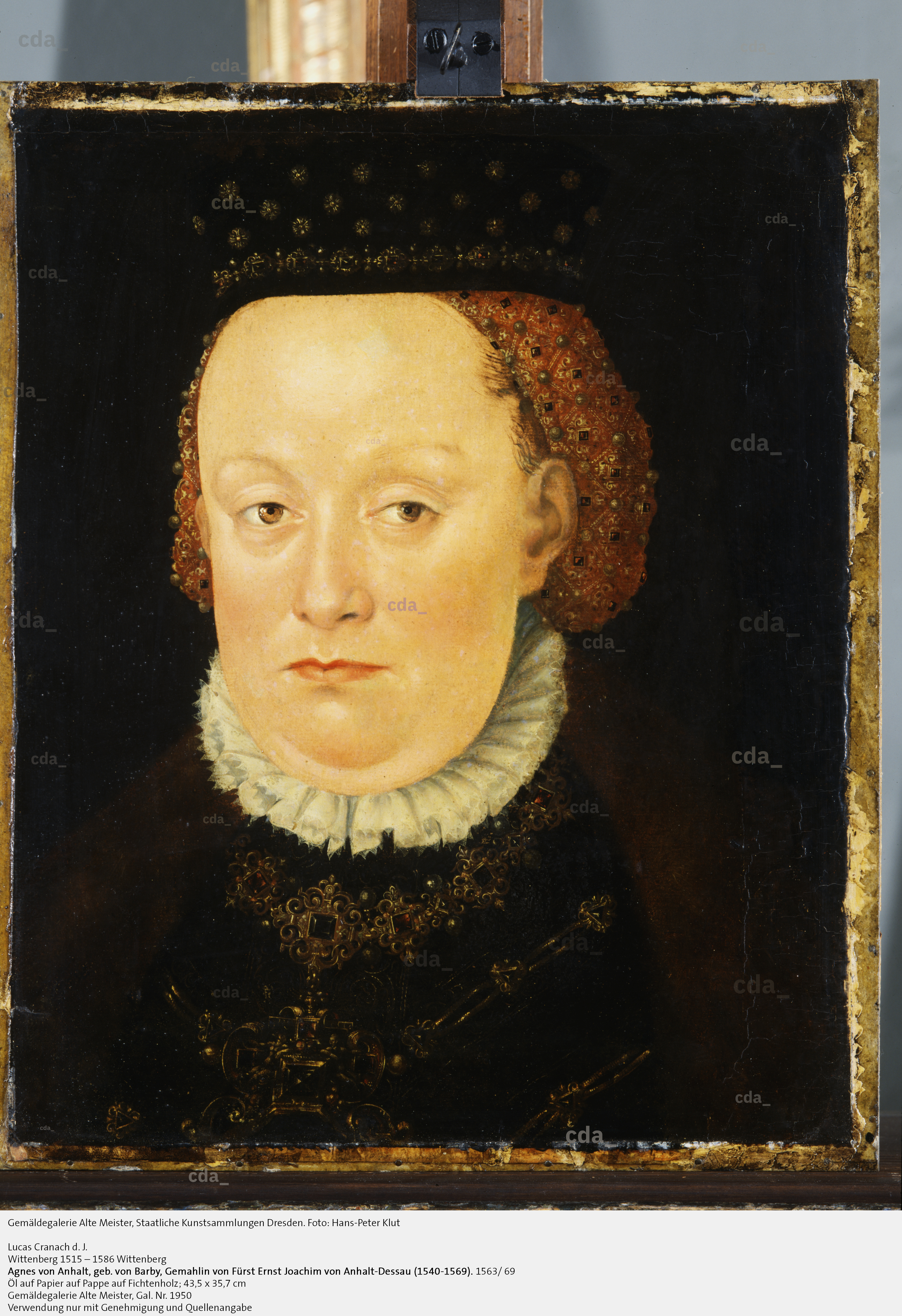 Beskatning give Bekræfte cda :: Paintings :: Agnes of Anhalt (maiden name: of Barby), wife of Duke  Joachim Ernst of Anhalt-Dessau