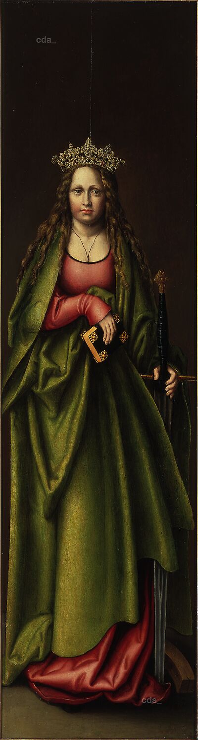 Hl. Katharina [linker Flügel, Außenseite]