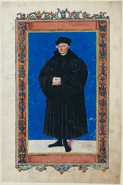 Portrait of Johannes Bugenhagen (Pomeranus), from the so-called family register(?)