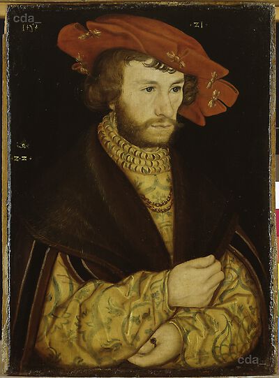 Portrait of a Young Man with a Beard and Red Beret