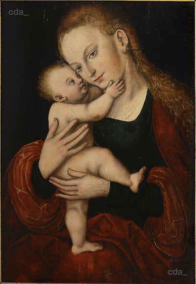 The Virgin with the Child embracing her