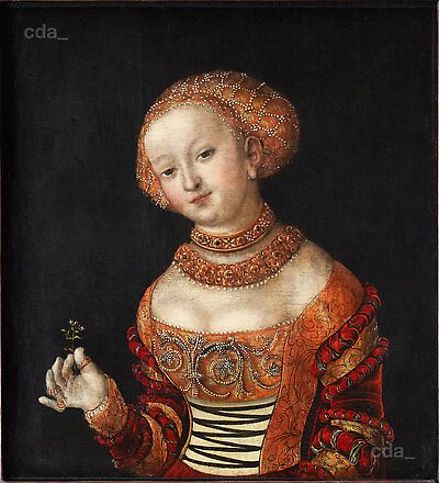 Young lady with flower