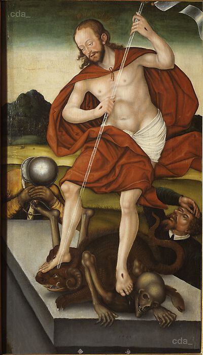 Christ defeating Death and Devil