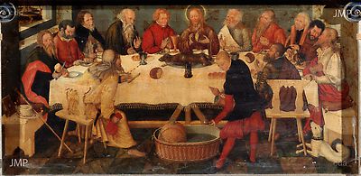 Altarpiece from the parish church 'Unser Lieben Frauen', Kemberg [Predella]: The Last Supper (fragment)