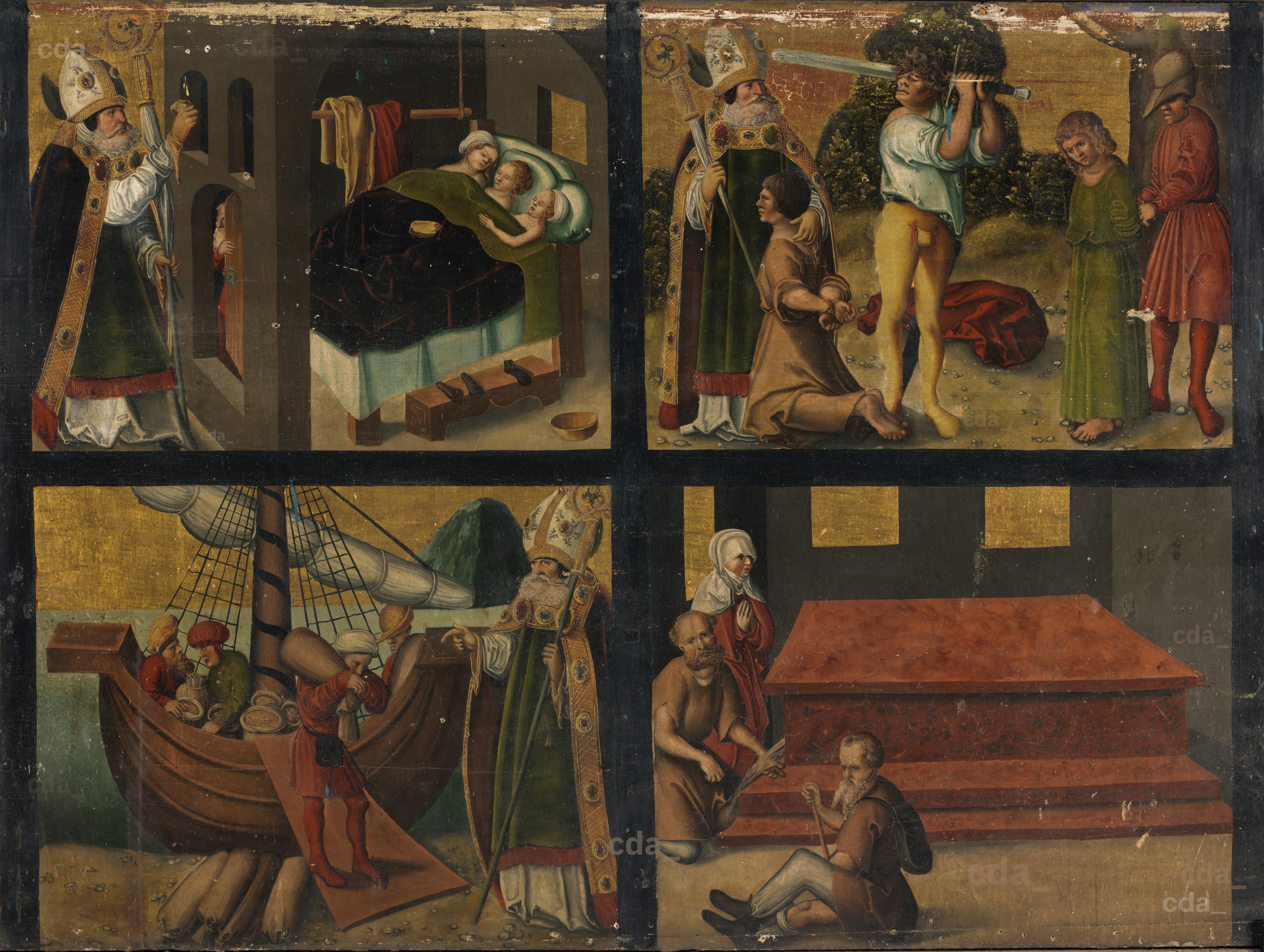 cda :: Paintings :: The Bernau Altarpiece [predella]: St Nicholas
